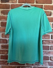 Bugatchi Uomo Short Sleeve Men’s Green Crewneck Soft T-shirt Size Medium