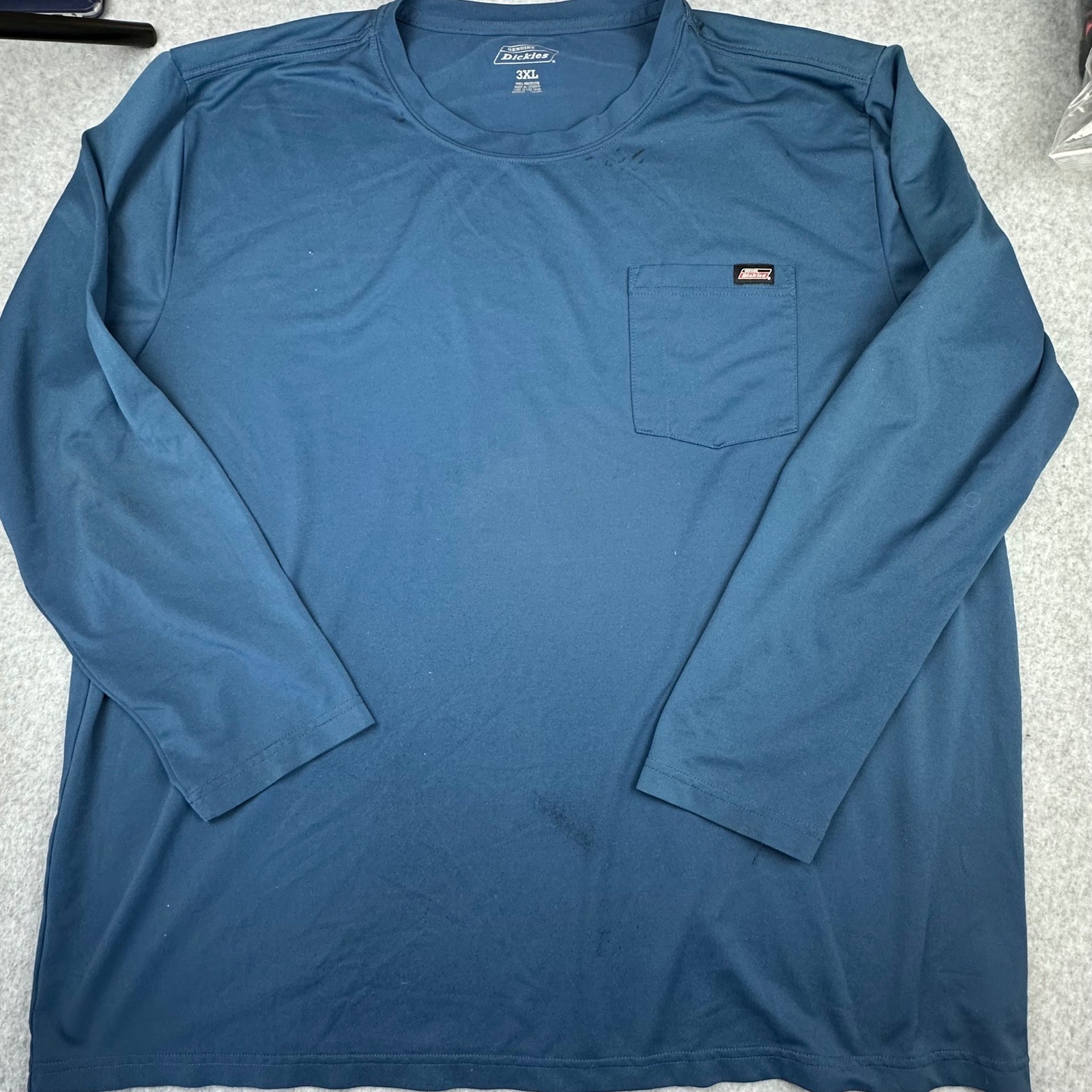 Dickies Mens 3XL Blue Long Sleeve Pocket Temp-i-genine Performance Shirt gallery