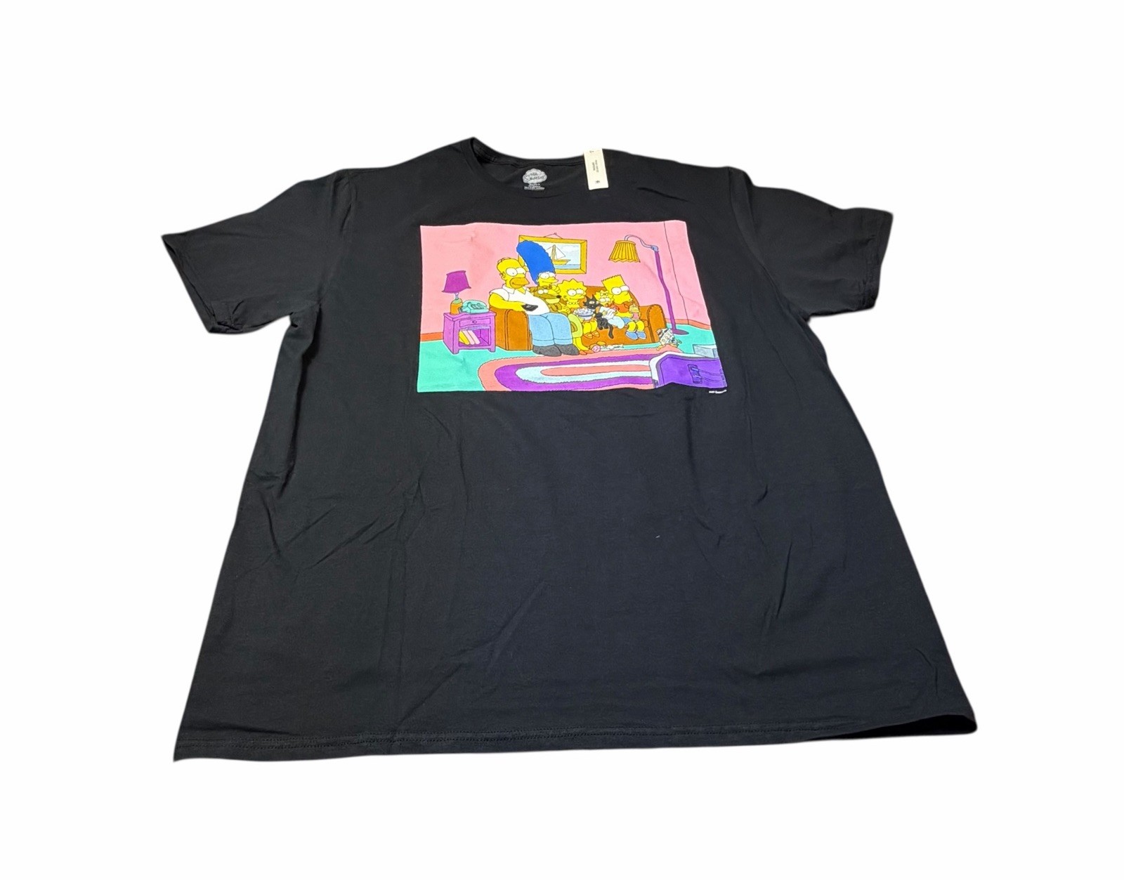 The Simpsons Family Time Couch Portrait Men’s Black T Shirt Size 2XL Tee NEW gallery