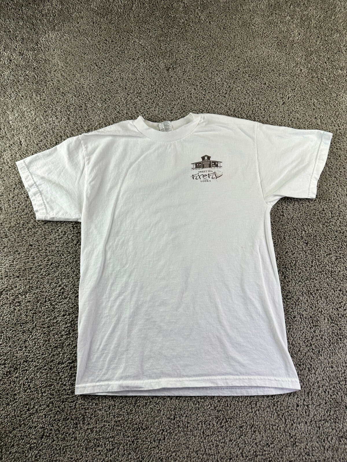 Firefly Shirt Mens Medium White Red South Carolina Sweet Tea Vodka Casual FLAW gallery
