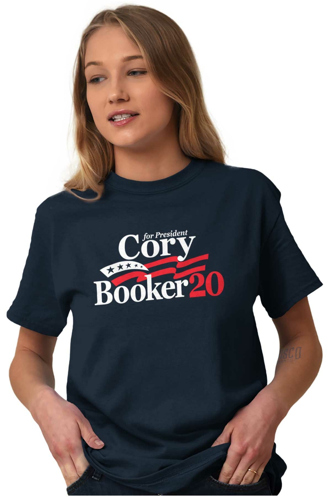 President Cory Booker 2020 Election Campaign Adult Short Sleeve Crewneck Tee gallery