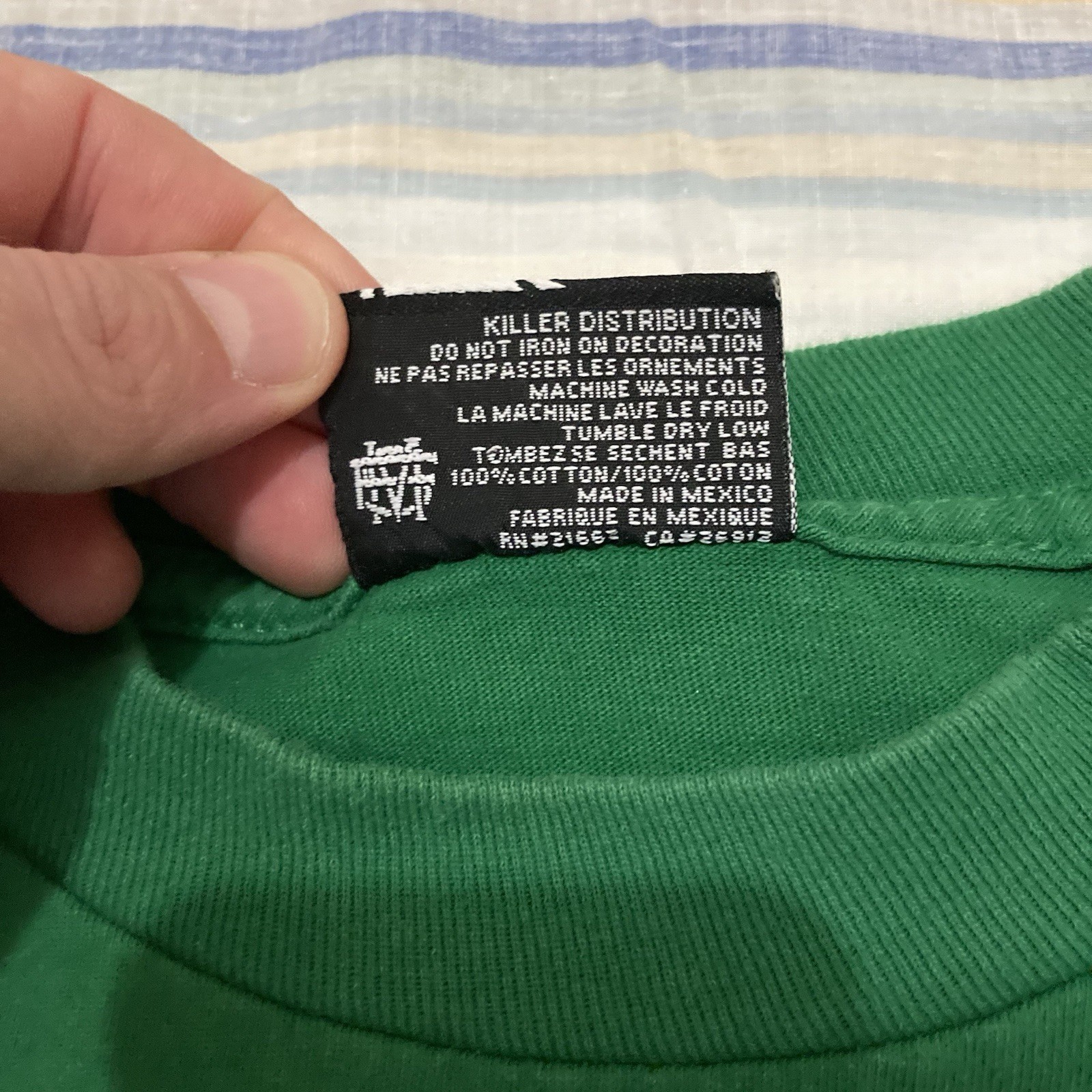 Vintage Famous Stars & Straps Y2K Green T-shirt Medium Made in Mexico gallery
