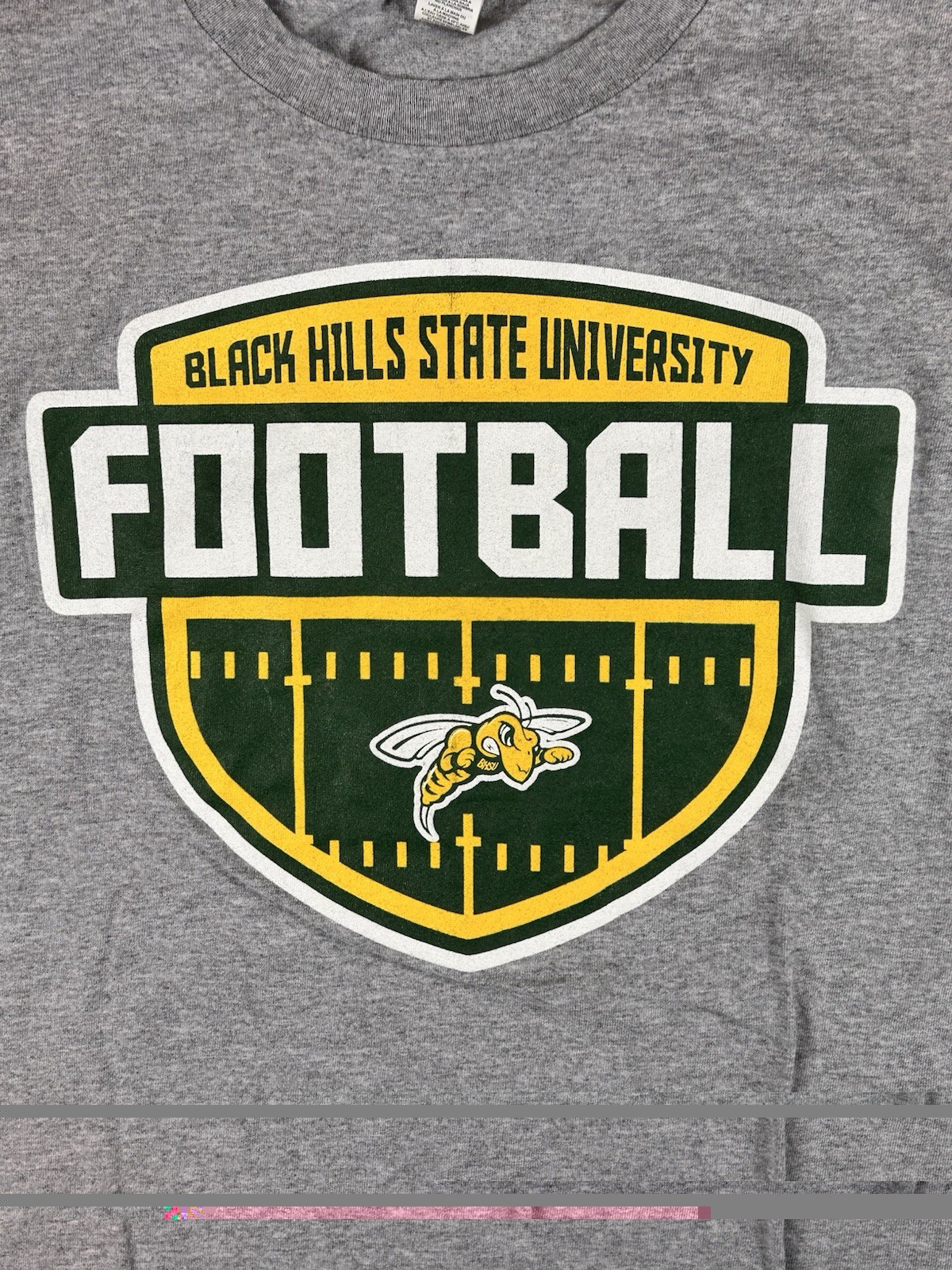 Black Hills State University Yellow Jackets Gray T Shirt Men’s Sz L Football gallery