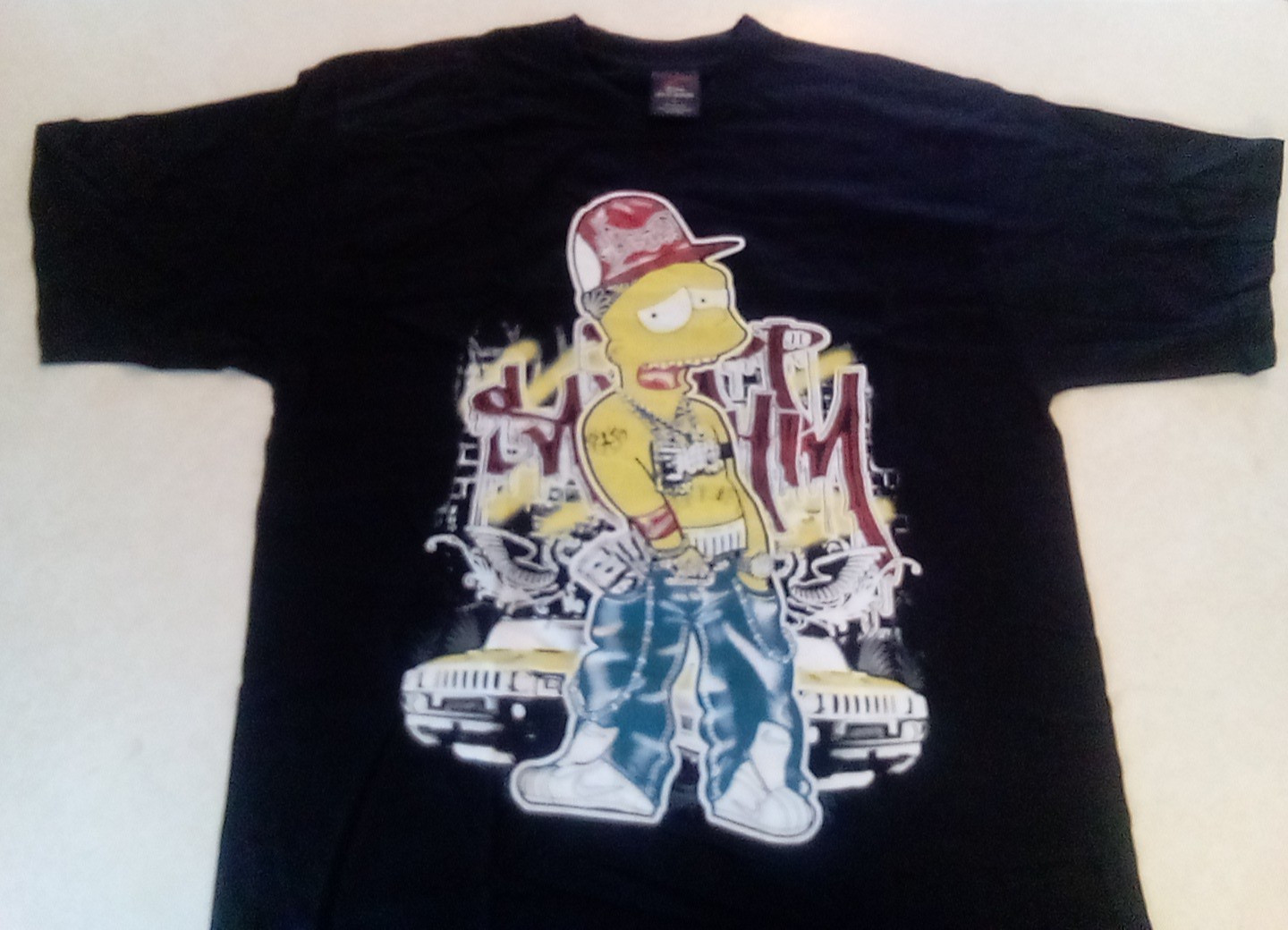 Vintage Bart Simpson Gangster Y2K era CH Gold Series T-Shirt Large Shirt New!