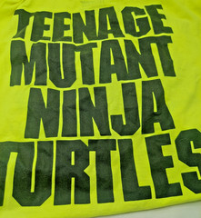 TMNT Nickelodeon Double Sided Long Sleeved T-shirt 3XL Mens Neon Yellow/Green