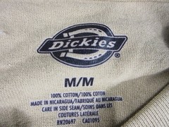 Dickies Mens Short Sleeve Performance T-Shirt Crew Neck Size M Brown