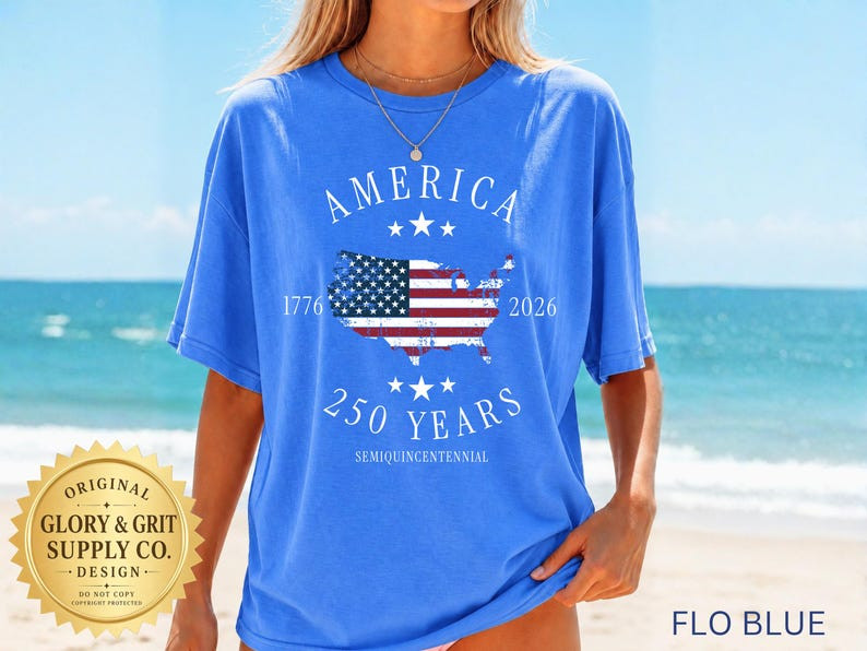 Comfort Colors America 250th Anniversary Shirt Patriotic Mens 1776-2026 USA Tee gallery