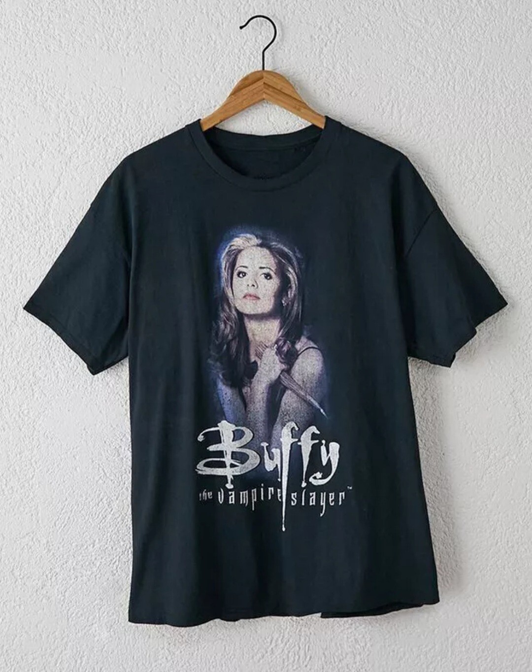 90s Black Buffy The Vampire Slayer T-Shirt basic black graphic tee