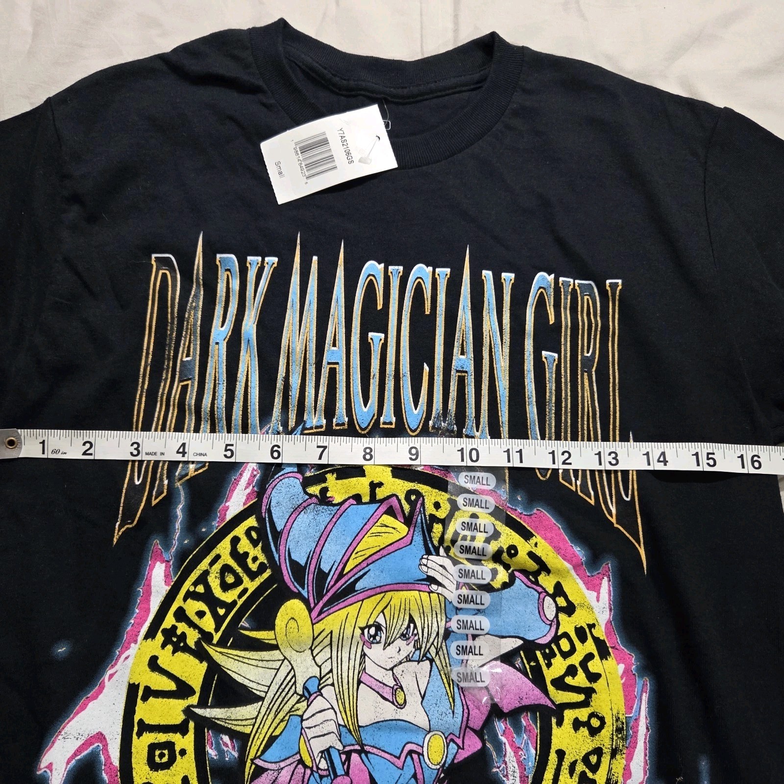 Mens Sz Small NWT Yugioh Dark Magician Girl Graphic T-Shirt BLK Ripple Junction gallery
