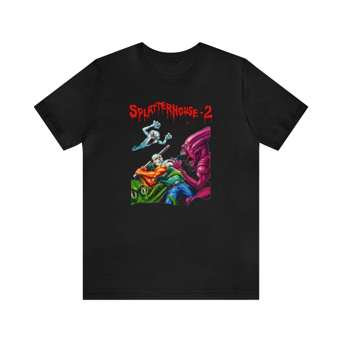 Splatterhouse 2 Sega Genesis Retro Style Pixel Art Unisex Short Sleeve T-Shirt gallery