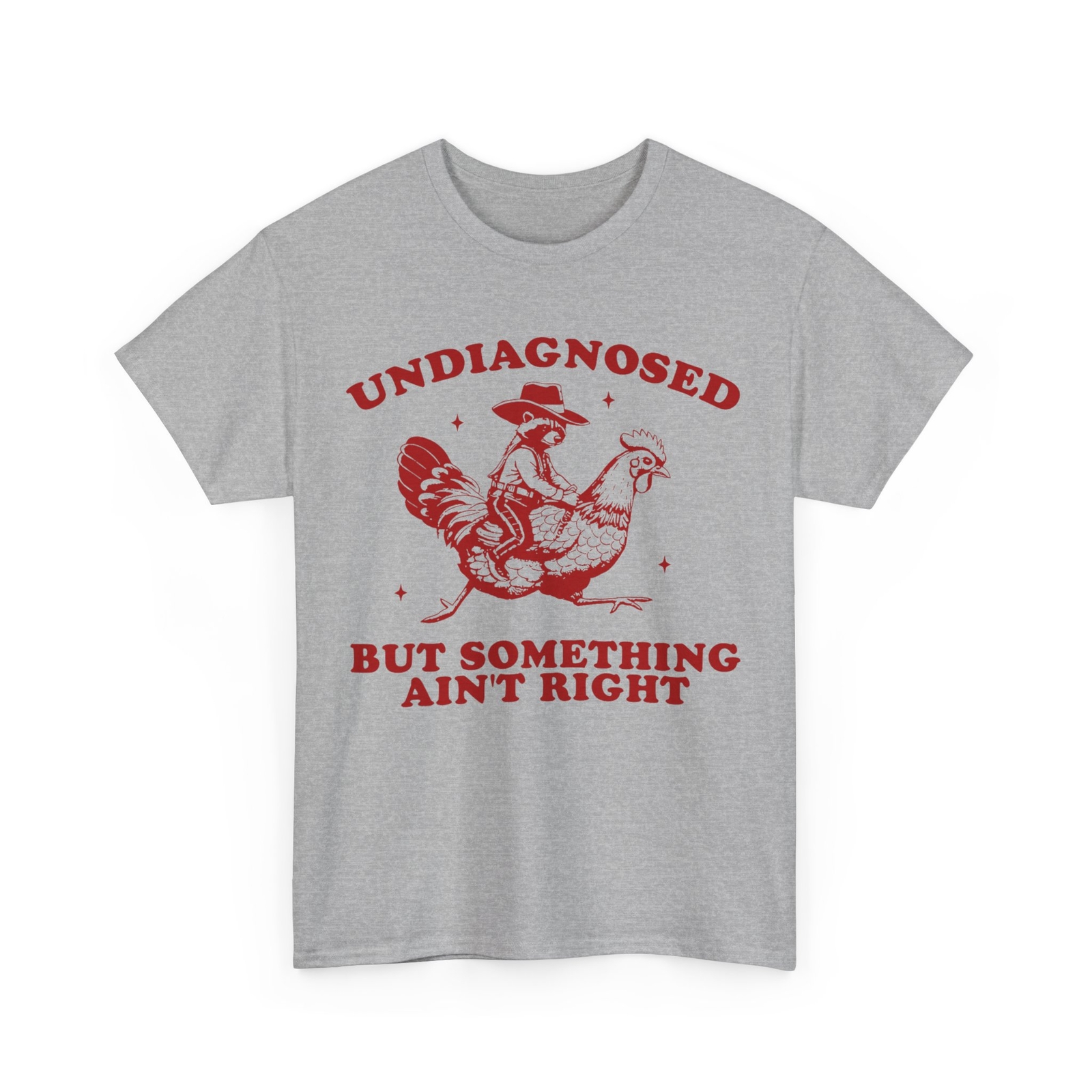 Undiagnosed But Something Ain't Right T-Shirt, Funny Raccoon Chicken Shirt gallery
