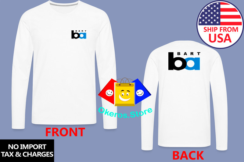 Bay Area Rapid Transit Men’s White Size S to 3XL