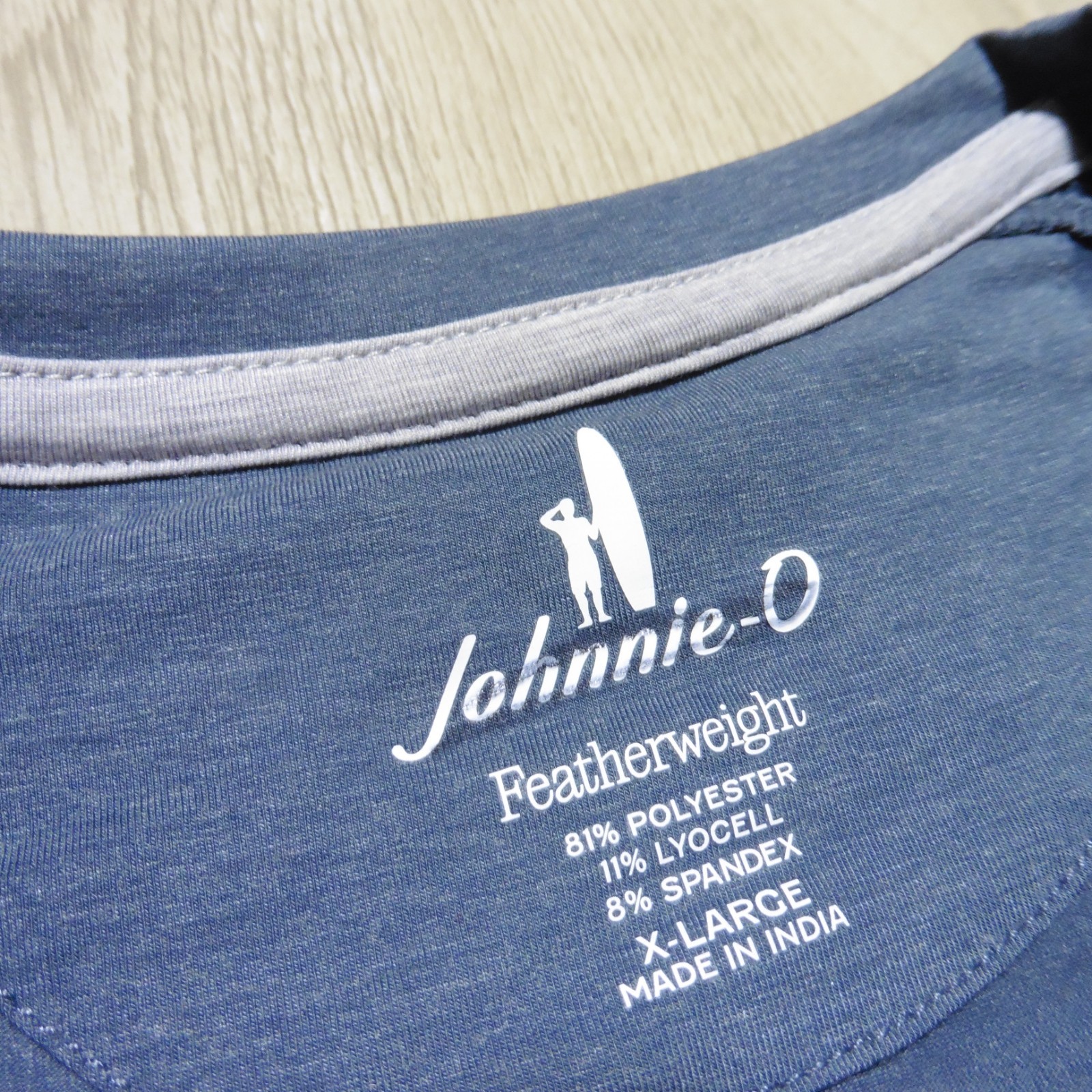 JOHNNIE O Mens XL COURSE T SHIRT FEATHERWEIGHT PERFORMANCE GOLF WAKE BLUE NAVY gallery