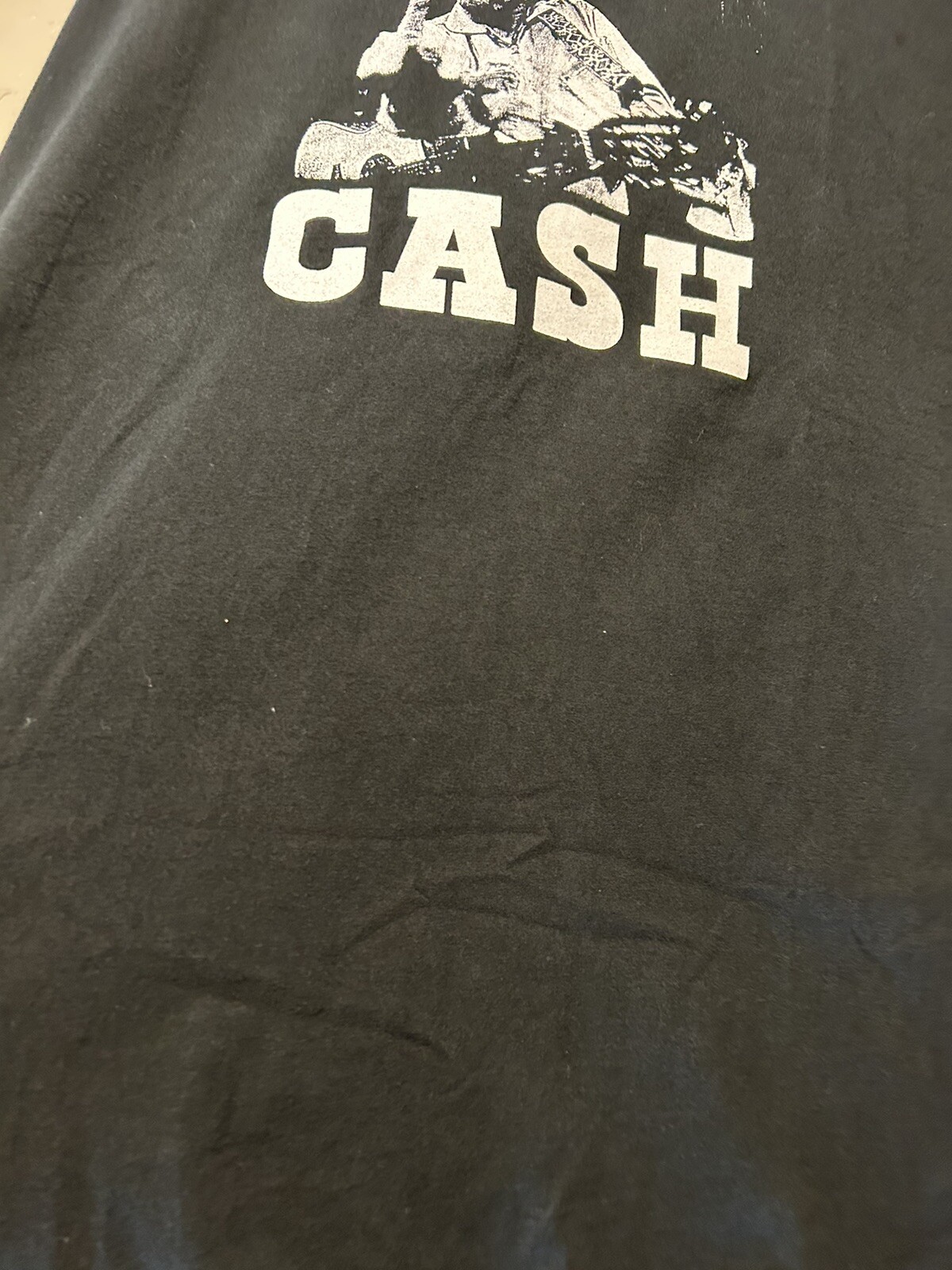 Vintage 2000s Johnny Cash Middle Finger Shirt Tee XL Tour Willie Nelson Punk gallery