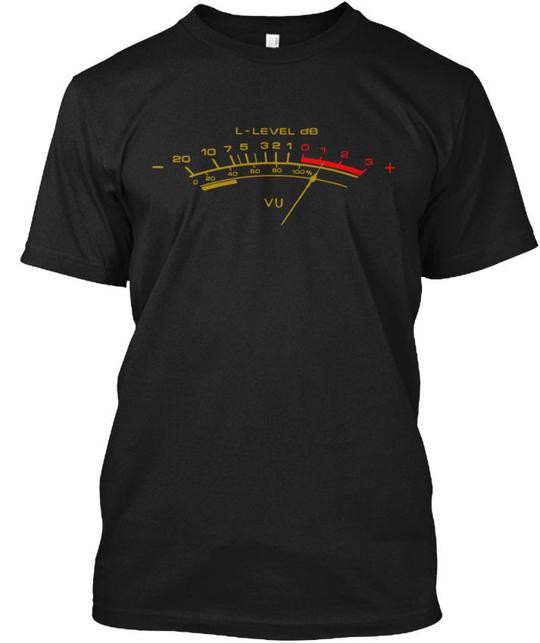 Vu Meter – L-level Db 20 10 7 5 3 2 1 0 T-Shirt Made in the USA Size S to 5XL
