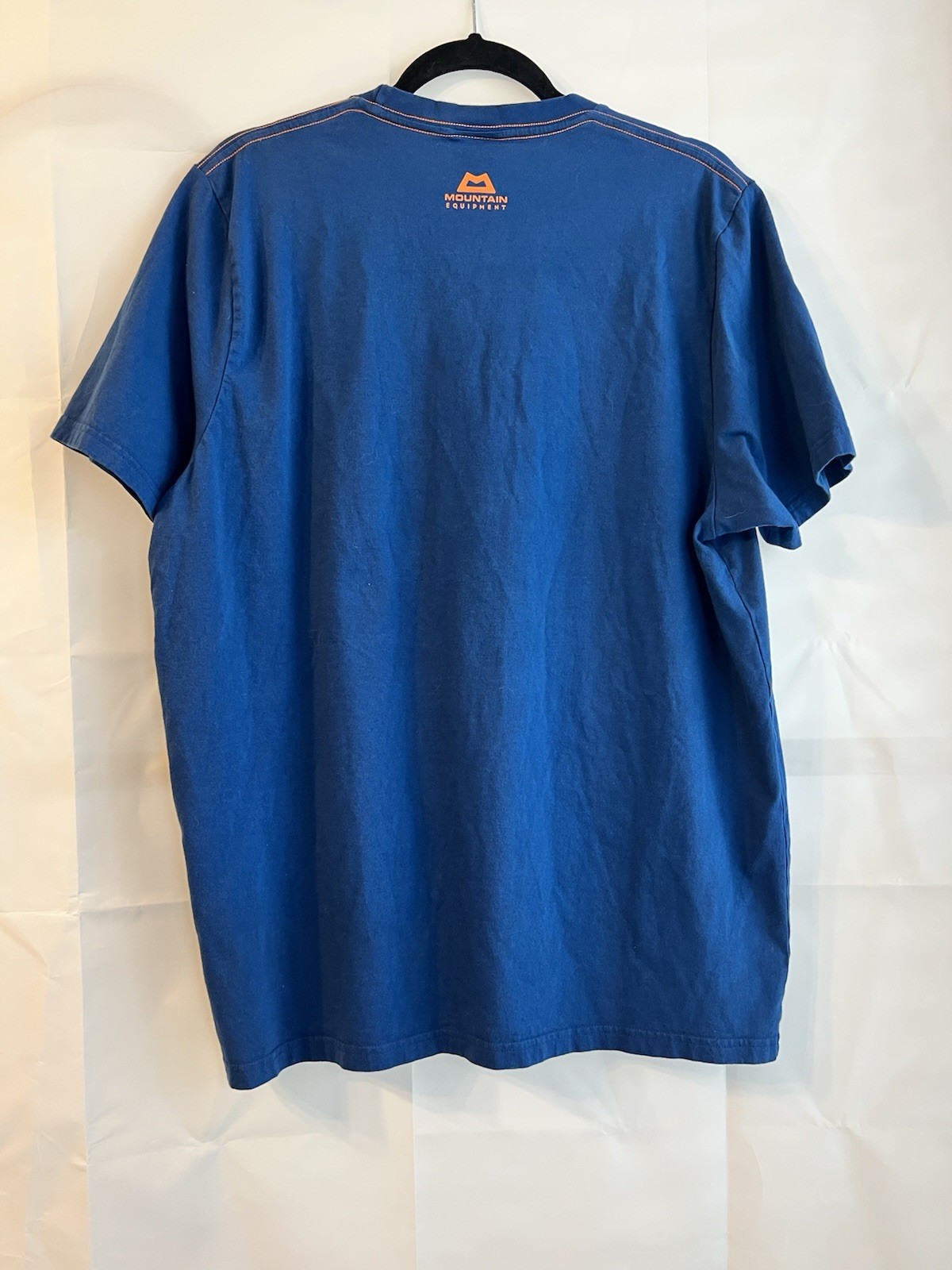 Mountain Equipment Alpinism Tee Organic Cotton Blue Graphic Logo XL Short Sleeve gallery