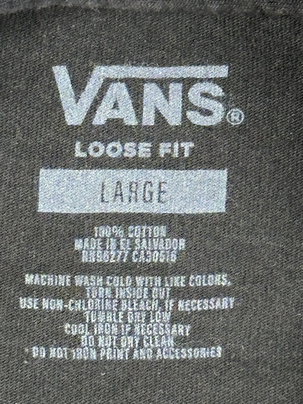 Vans Shirt Mens Black Loose Fit Crying Sunface Gothic Pink Graphic Skate Tee L gallery