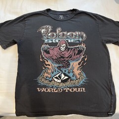 Volcom Stone Ghost Skeleton World Tour Medium T-Shirt – 100% Cotton