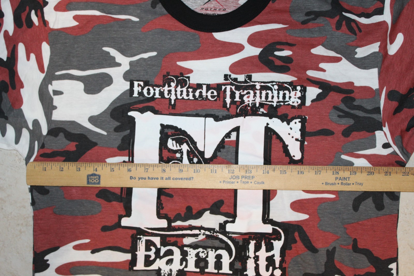 NEW Rothco Camouflage Hunting Military Camo T-Shirt Fortitude Training Men XL gallery