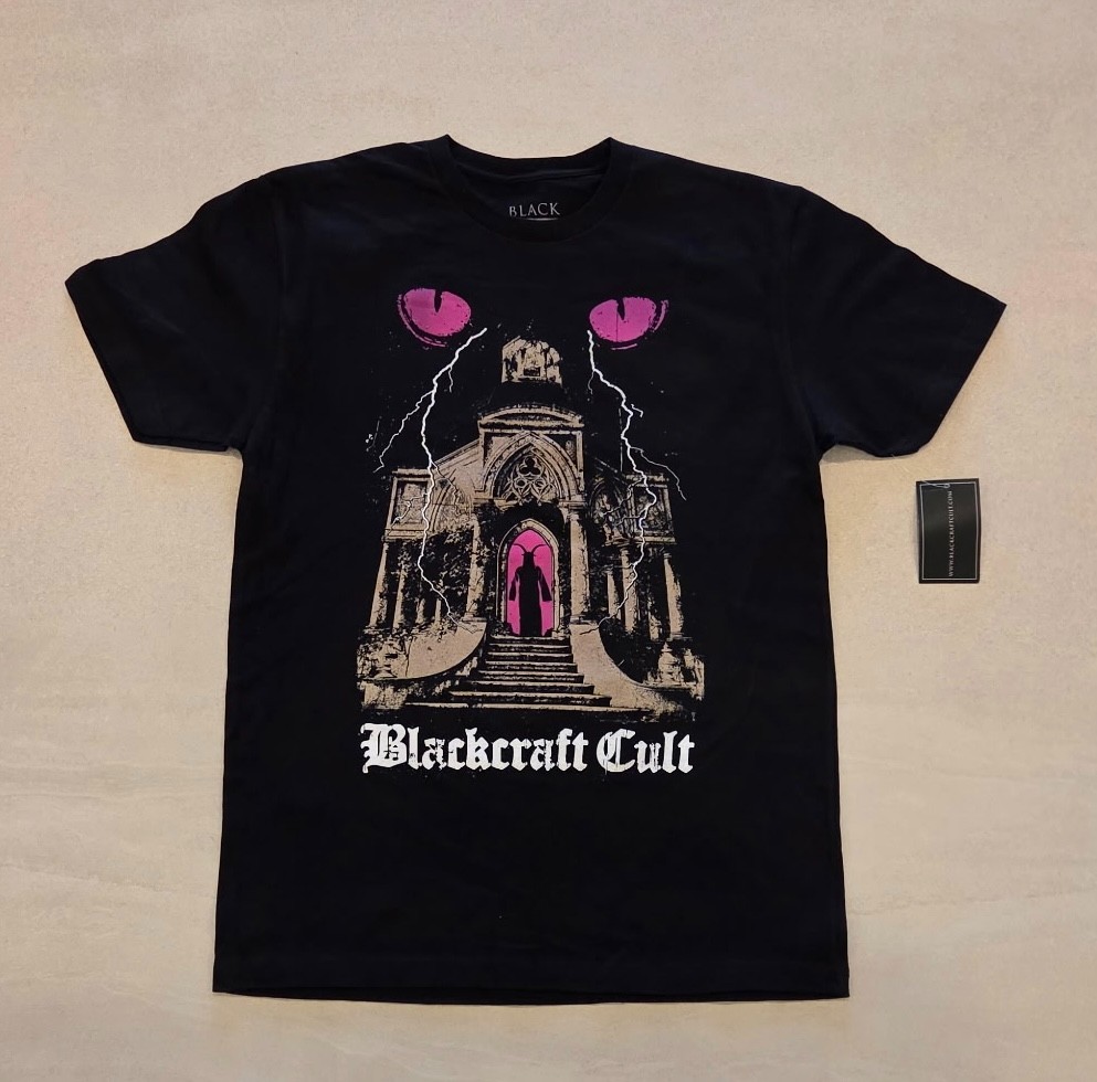 BLACKCRAFT Cult T-Shirt Black sizeL Gothic Occult Graphic Lightning Eyes New gallery