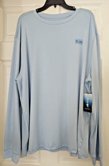 Silver Bait Light Blue Long Sleeve Crew Neck Fishing T-Shirt Size XXL
