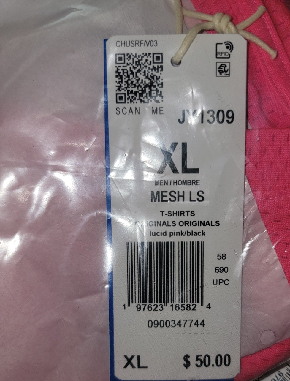 NEW MENS ADIDAS ORIGINALS MESH LONG SLEEVE TREFOIL SHIRT ~ SIZE XL #JY1309 gallery
