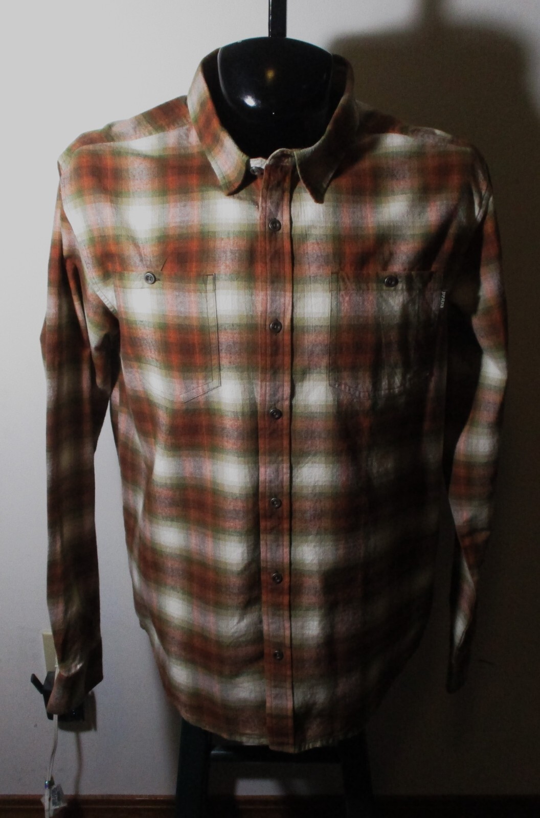 PRANA Brown Durable Organic Cotton Long Sleeve Shirt Men’s Size XL
