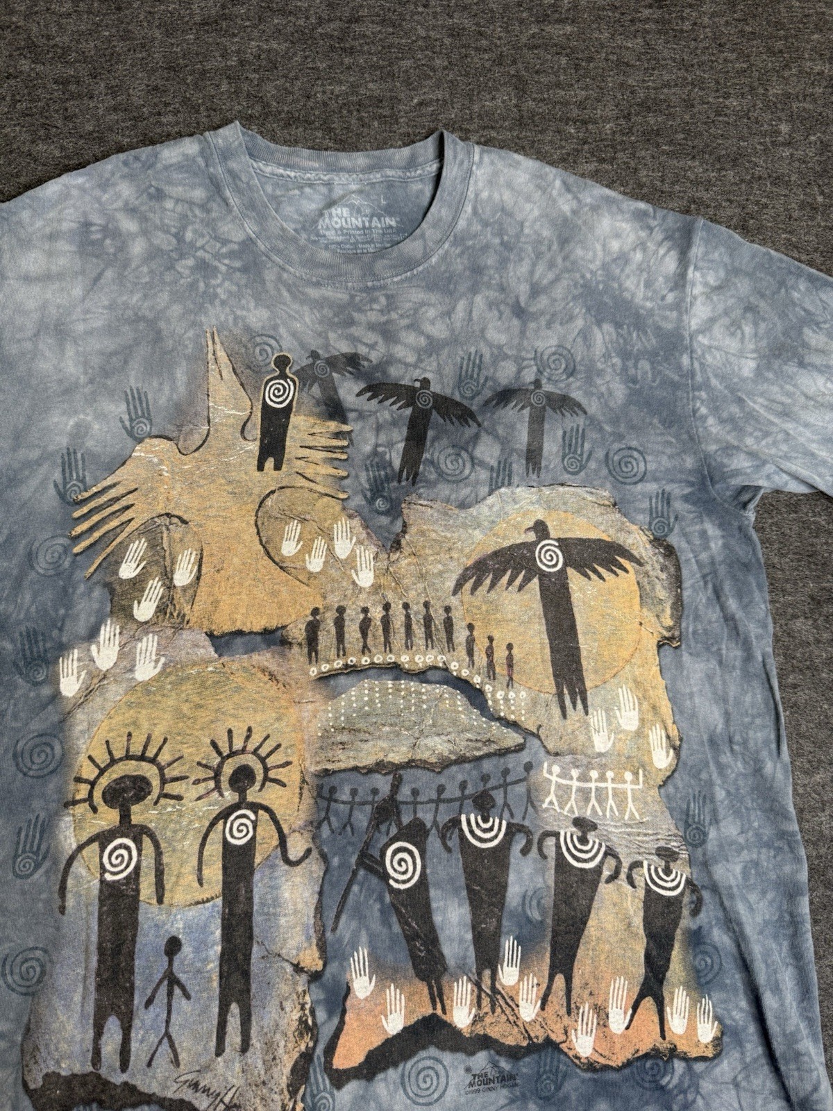 The Mountain Flight Of The Shaman Shirt Size L Vintage Short Sleeve Tie Dye gallery