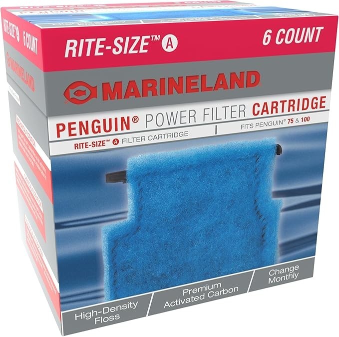 MARINELAND RITE SIZE A  6 PACK PENGUIN BIO-WHEEL FILTER CARTRIDGE 75 & 100