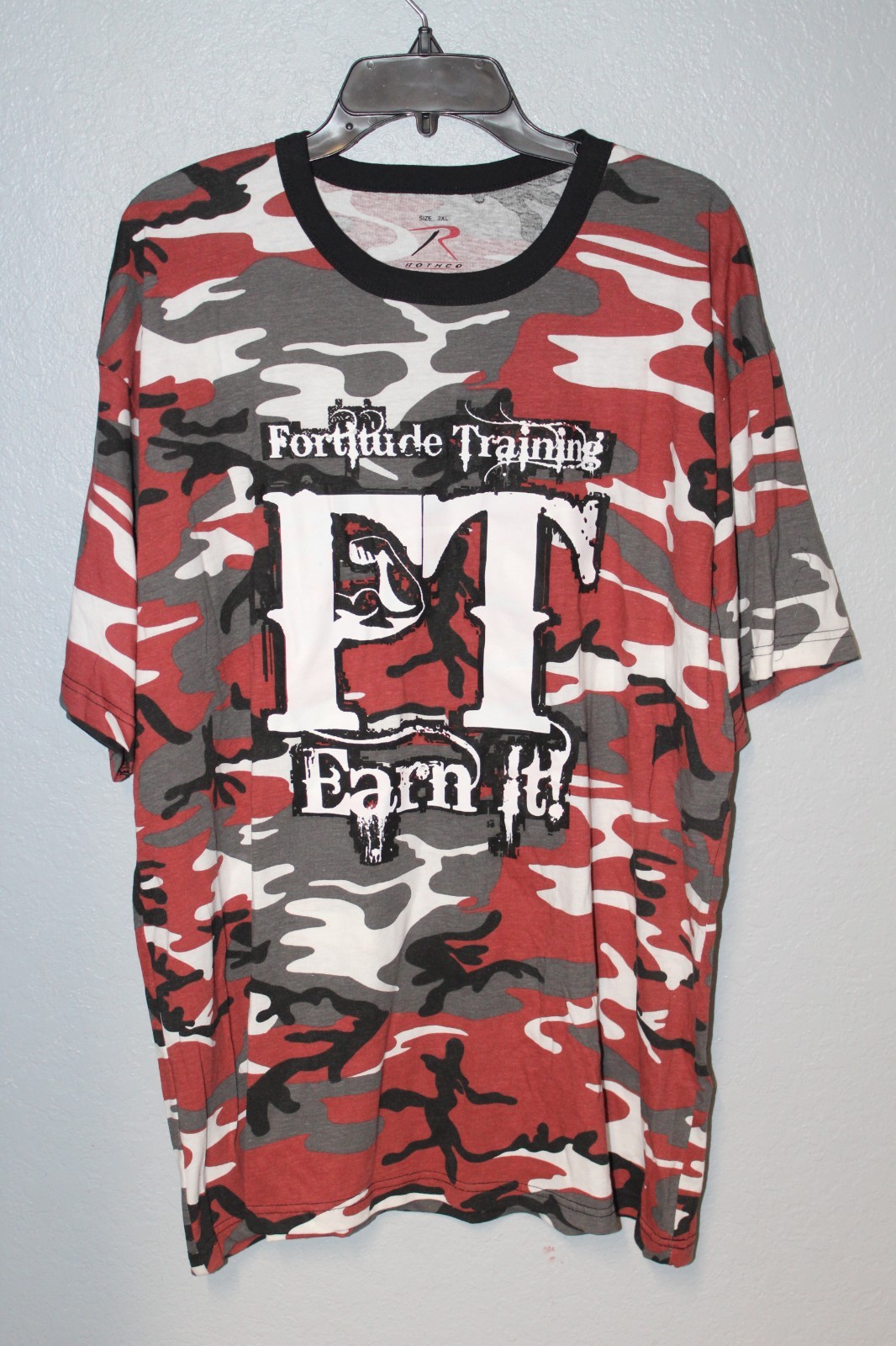 NEW Rothco Camouflage Hunting Military Camo T-Shirt Fortitude Training Men 2XL