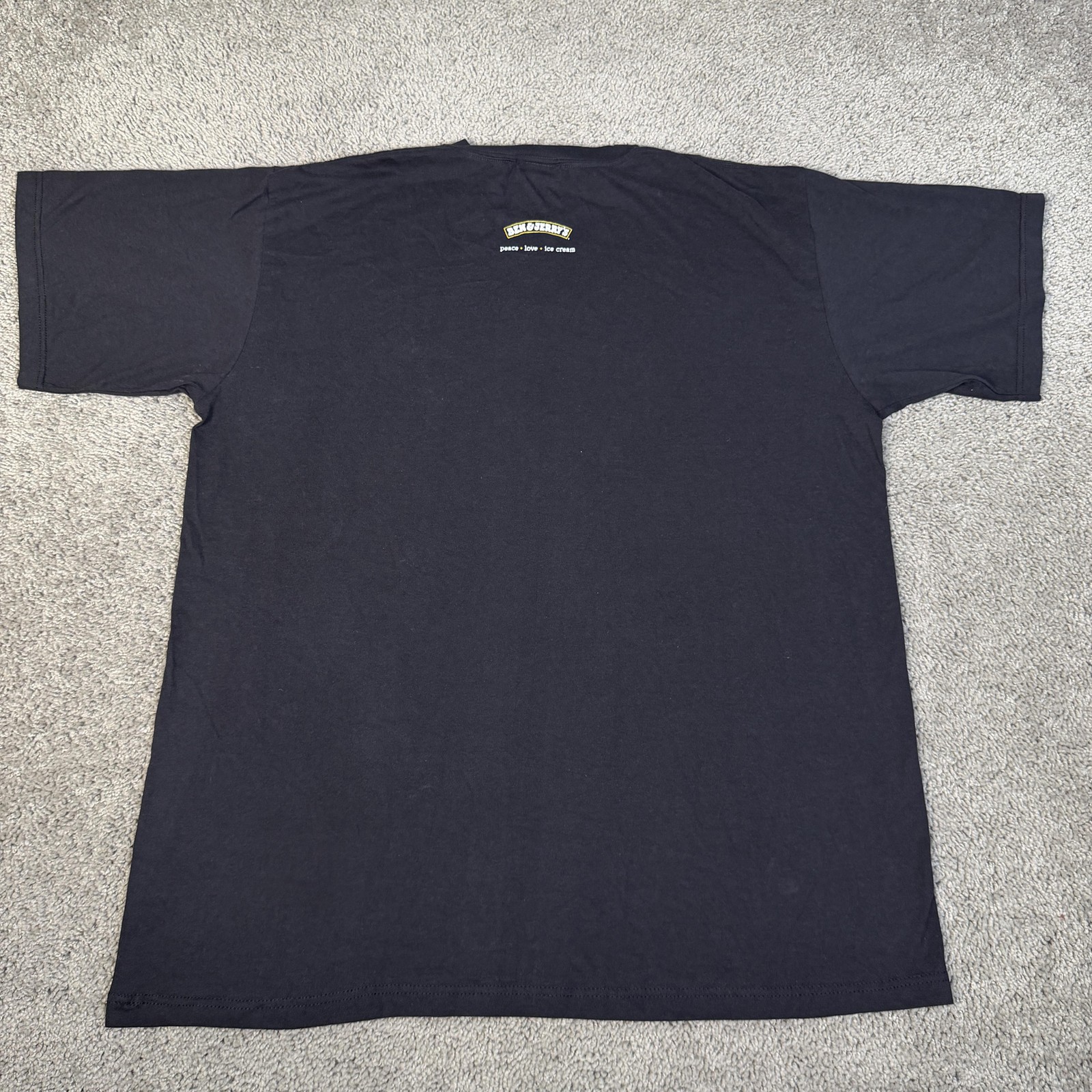 Ben & Jerry's Shirt Mens XL Black Peace Sign Hand Graphic Crew Neck Cotton gallery