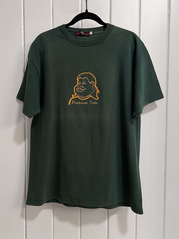2000s Platinum FUBU Fat Albert Gold Embroidered T-Shirt Large