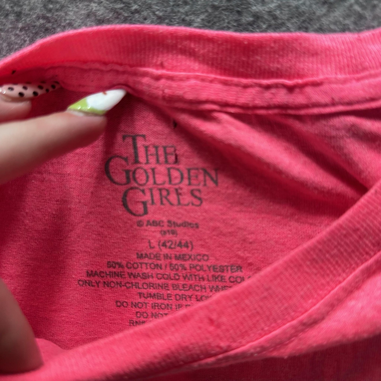 Vintage The Golden Girls Shirt Mens L Pink Golden Girls Graphic Tee Crewneck gallery