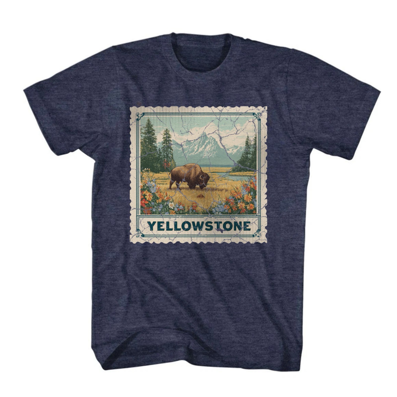 Yellowstone National Park Shirt Wyoming Souvenir Shirt Stamp USA Camping Hiking gallery
