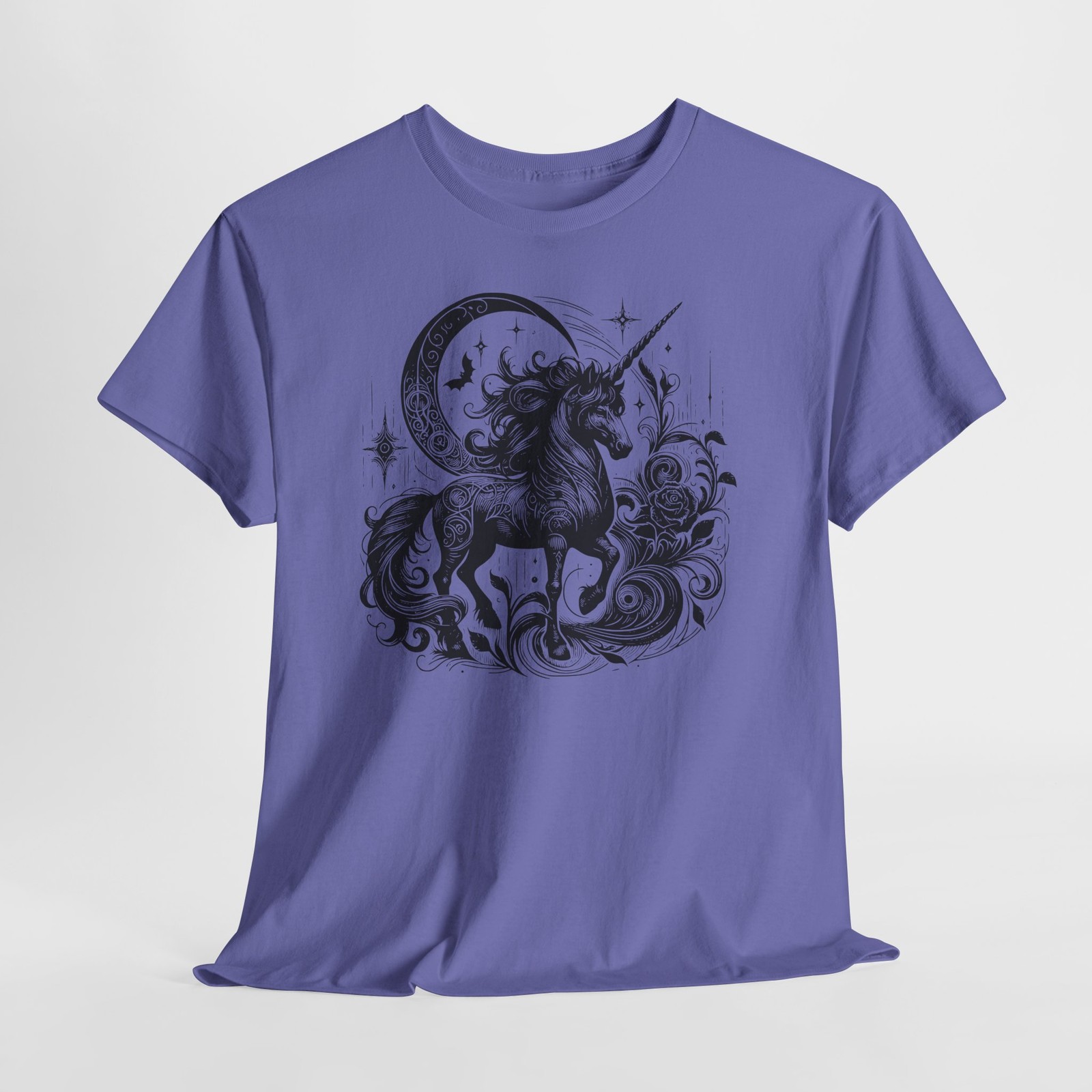 Unisex Tee – Magical Unicorn Moon Night Fantasy Shirt, Mythical, Celestial S-5XL