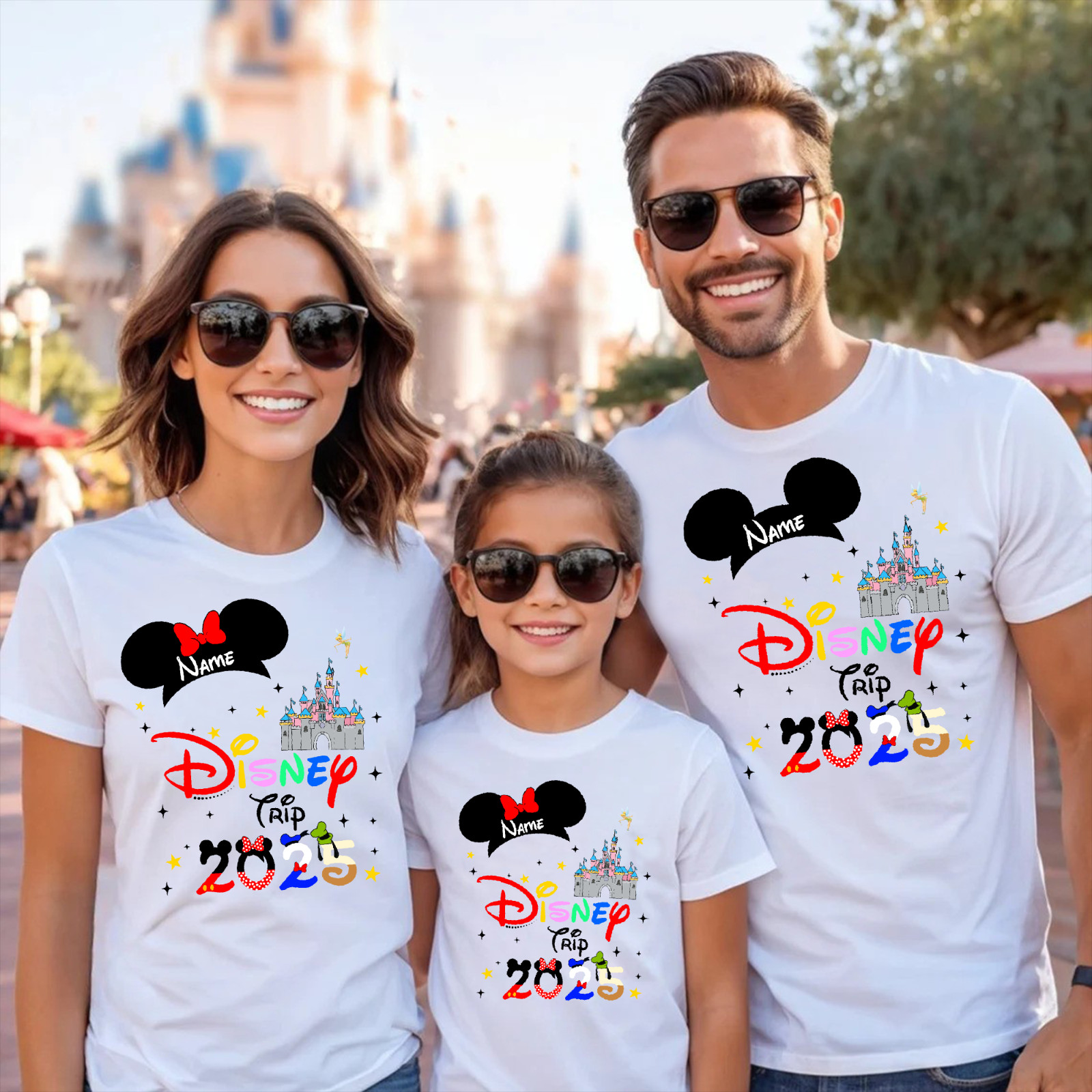 Personalised Disney Trip 2025 T-Shirt, Mickey Minnie mouse tshirt, Family Pack