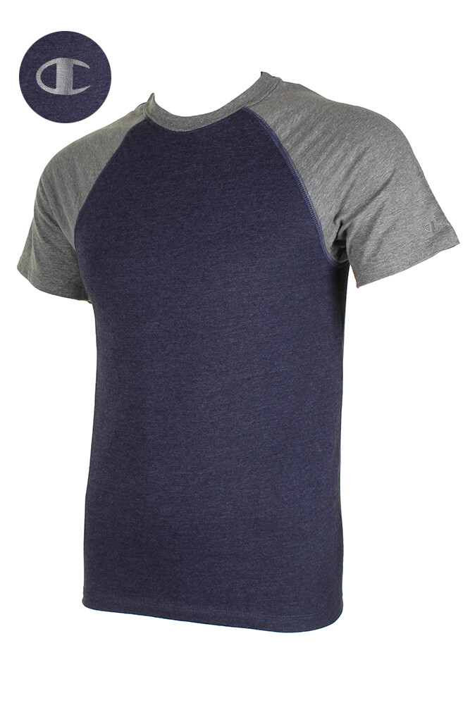Champion Men's Short Raglan Sleeve Crew Neck Athletic T-Shirt. gallery