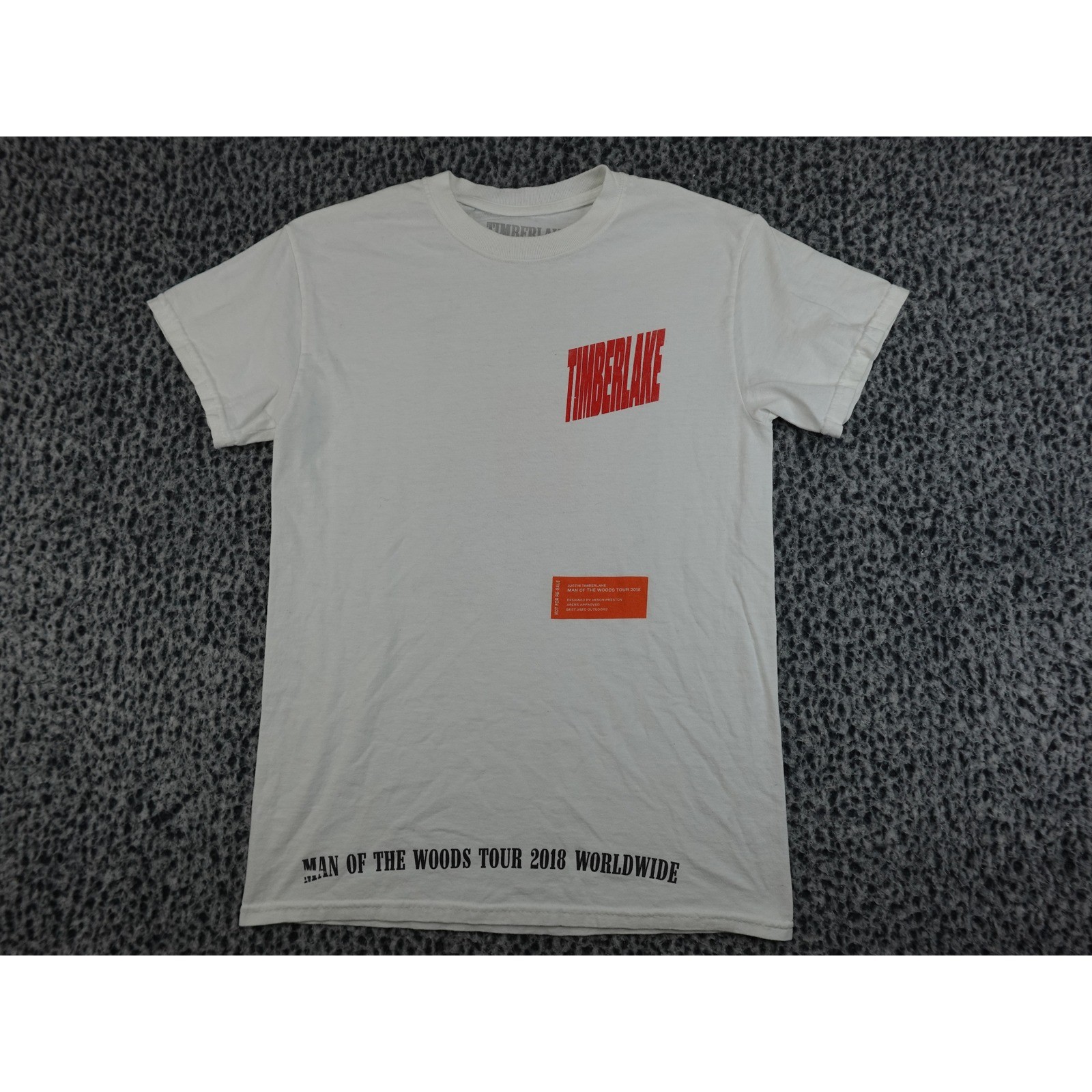 Timberlake T-Shirt Mens Small White Heron Preston Man of the Woods Tour 2018