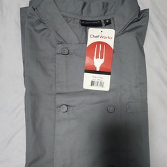 Chef’s Code Black Unisex Shirt L Short Sleeve CC124 Culinary Kitchen Uniform N