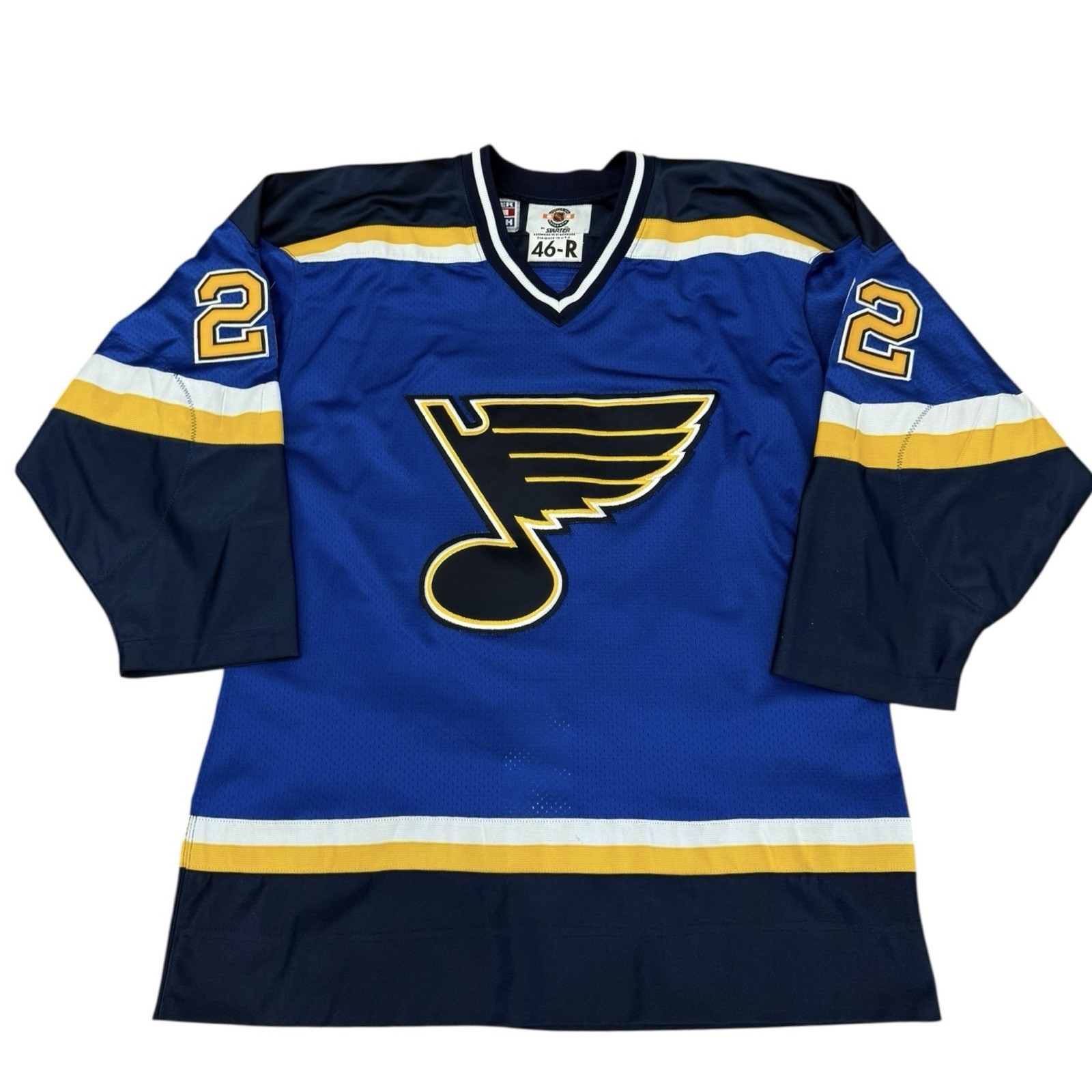 Vintage St Louis Blues Craig Conroy Starter Jersey Center Ice Fight Strap 1998