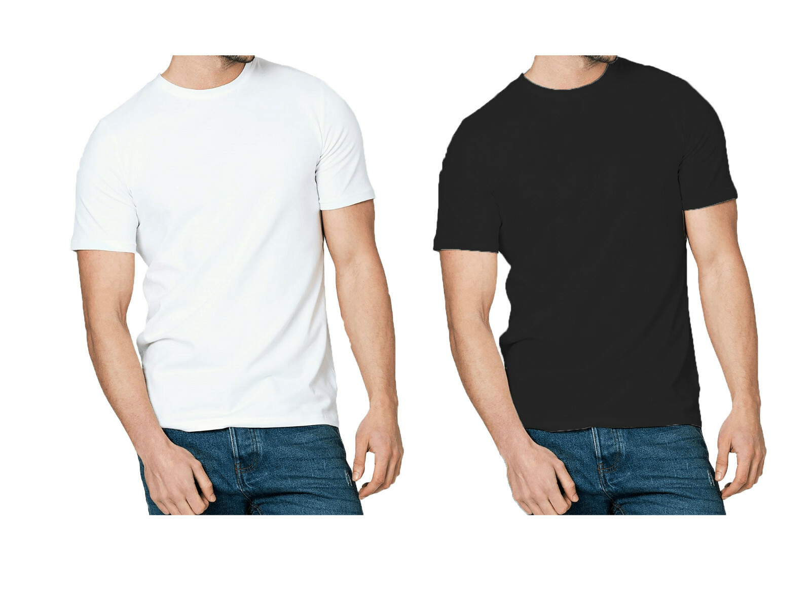 1 , 3 & 5 Pack Mens T-Shirt Cotton Plain Tee Shirts T Shirt Round Neck Lot gallery