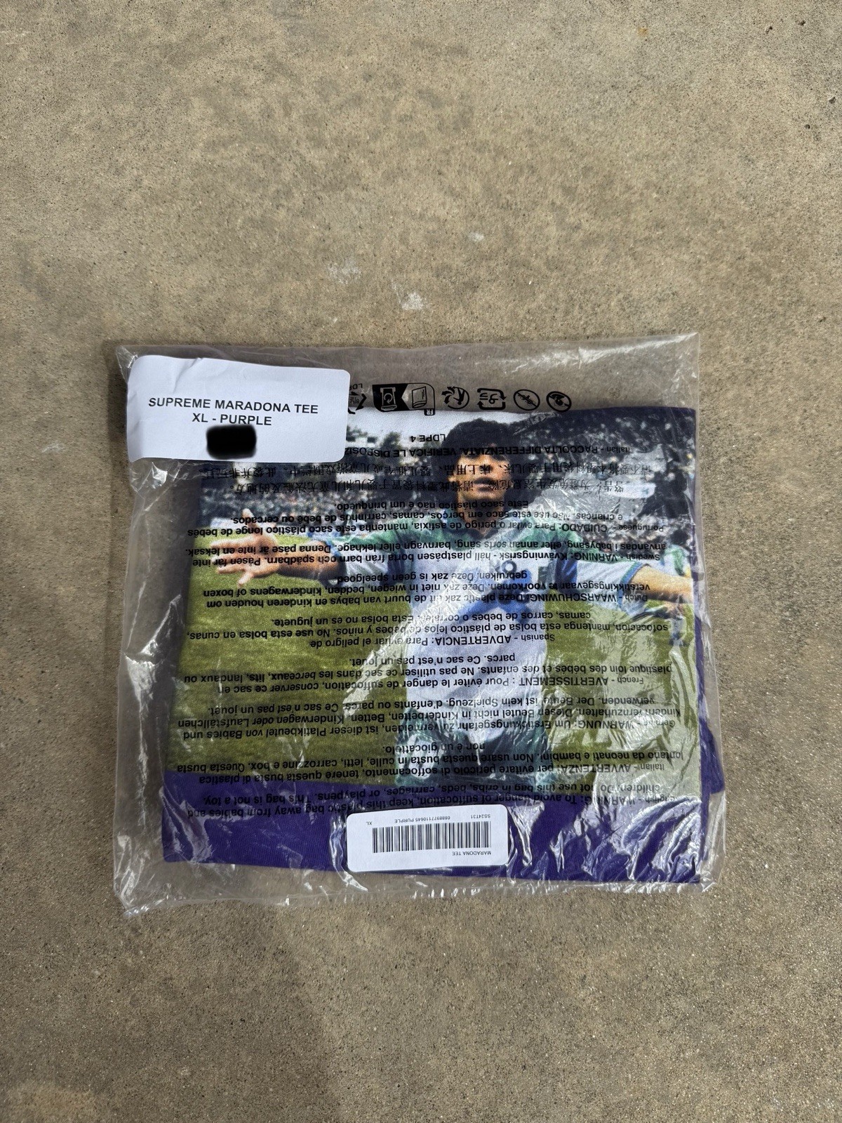 Supreme Maradona Tee Purple SS24T31 SIZE XL EXTRA LARGE gallery