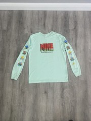 NIKE Unifying Through Sport Since 1972 Retro Logo , Mint Green LG Long Sleeve