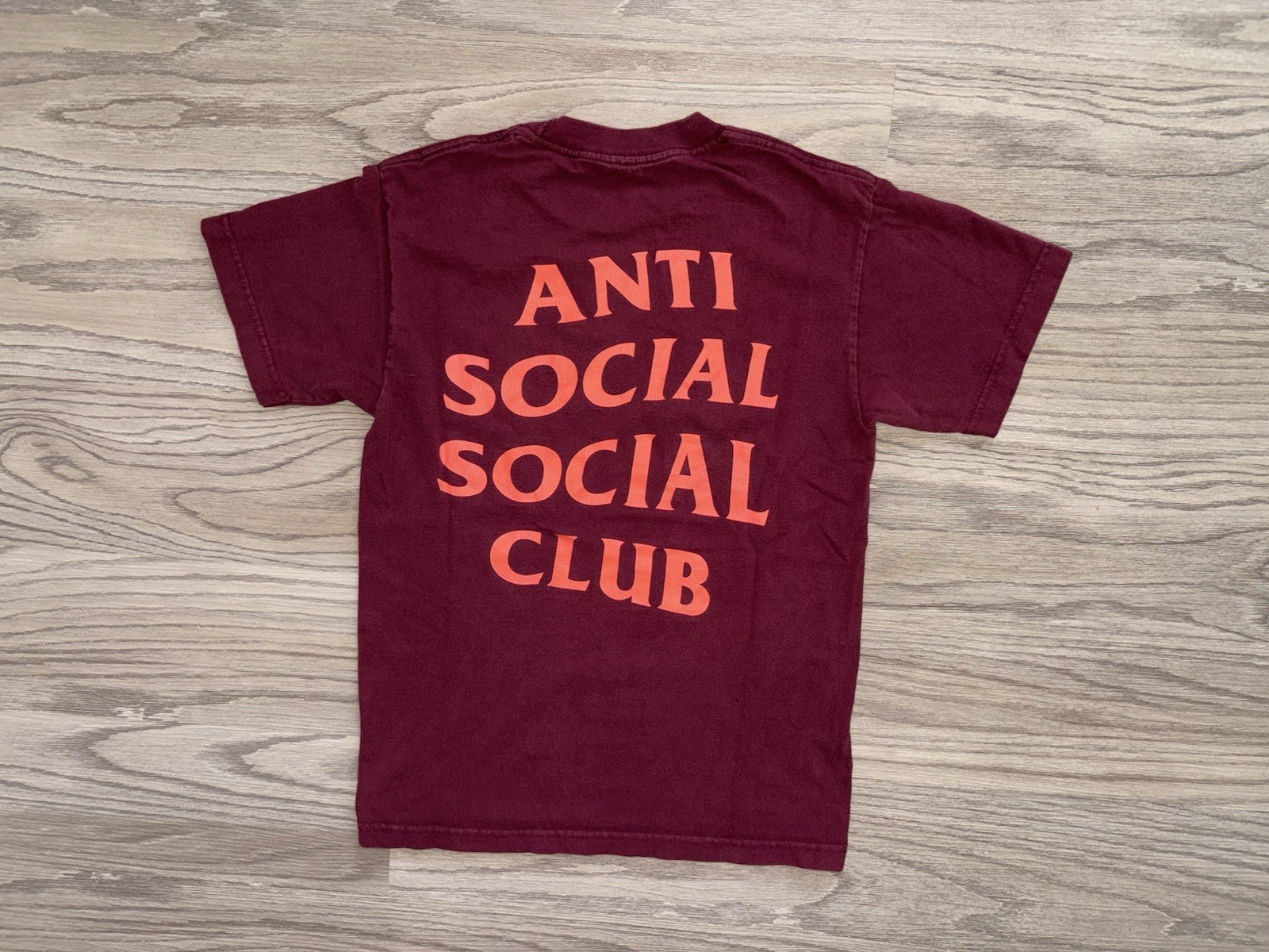 Anti Social Social Club Maroon Logo T-Shirt Mens Size (S) Streetwear Skate USA gallery