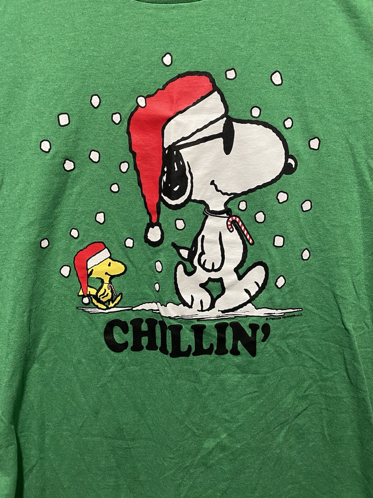 Snoopy And Woodstock /Charlie Brown Christmas T-Shirt Men's Green XL **(LARGE) gallery