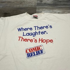 Vintage 80s 90s Comic Relief White Mens XL Inspiration Quotes T-shirt USA Movie