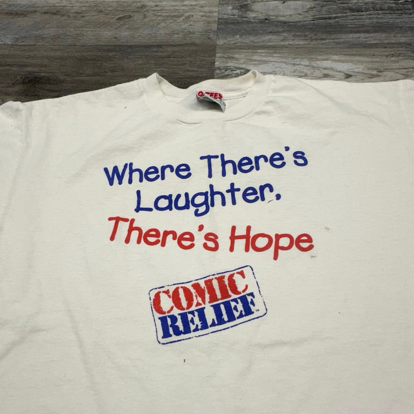 Vintage 80s 90s Comic Relief White Mens XL Inspiration Quotes T-shirt USA Movie
