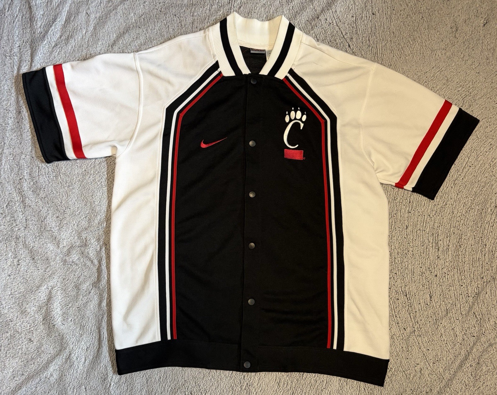 Rare 90s Vintage University of Cincinnati Bearcats Nike Basketball Warmup sz M gallery
