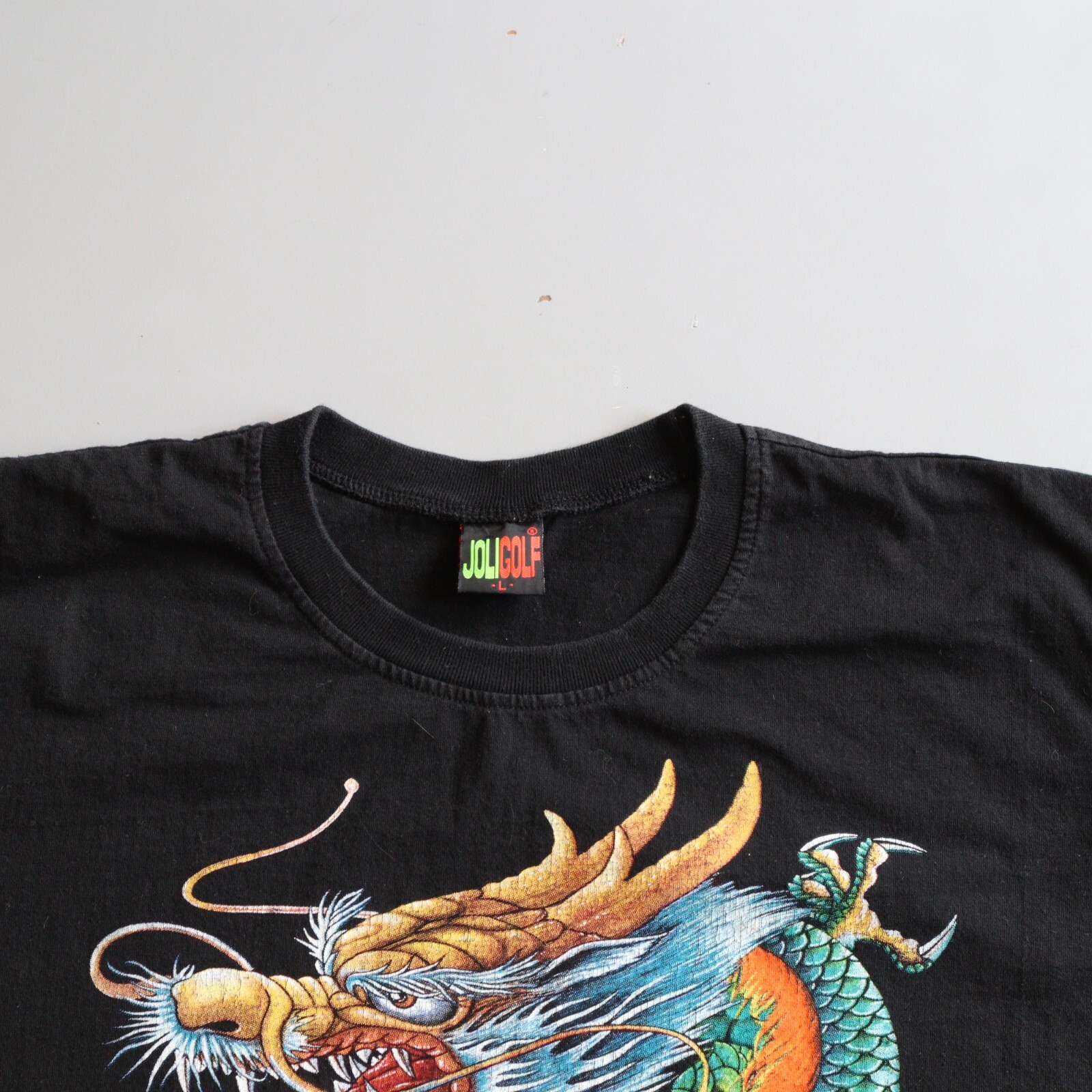 Dragon Shirt Mens Large Black Joligolf Joli Golf Thailand Oriental L gallery