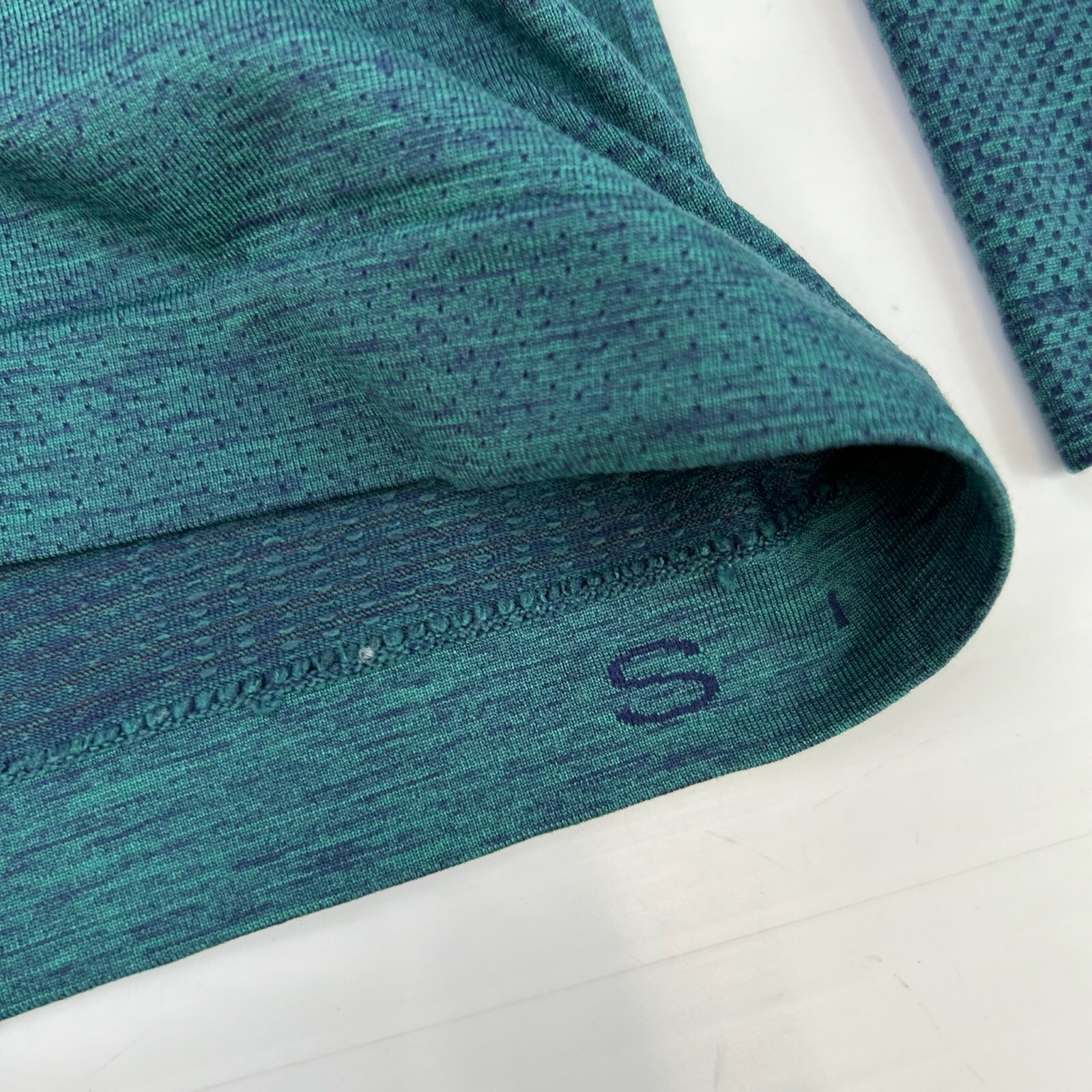 Lululemon Shirt Men Small Heather Teal Long Sleeve Train Work Party Run Gym Ex gallery